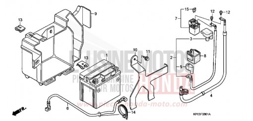 BATTERIE (XL125V7/8) XL125V8 de 2008